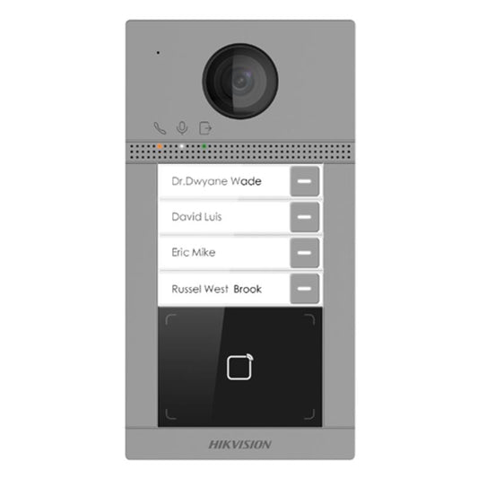 Hikvision DS-KV8413-WME1(C)/Flush 4 Buttons Metal Villa Door Station