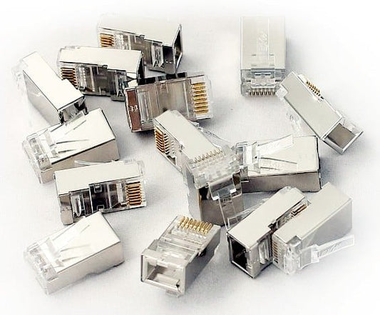 RJ45 Modular plug (8P8C) universal, CAT 6A, shielded, AWG 26-24, 100 pieces