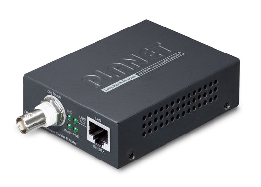 Planet LRE-101C 1-Port 10/100TX Ethernet over Coaxial Long Reach Ethernet Extender(Up to 2000 meters coaxial cable, Master/Slave mode DIP switch)