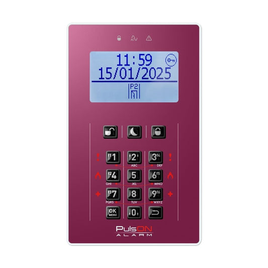 BCS PULSON FRONT LCD/C BUR Burgundy front for LCD/C keypad