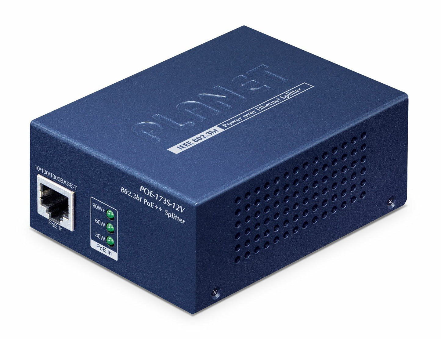 Single-Port 10/100/1000T 802.3bt PoE++ Splitter – 12V DC(802.3bt type 4 PD, UL certified)