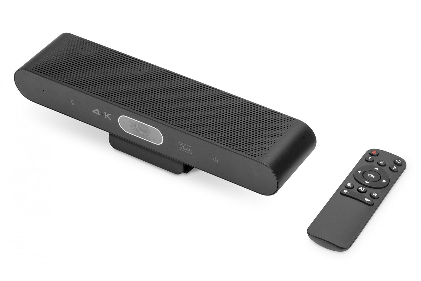4K All-in-One Video Bar – ePTZ Camera, AI Framing, 2× Microphones / 1× Speaker