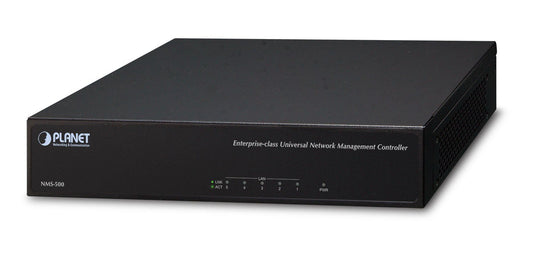 Planet NMS-500 Enterprise-class Universal Network Management Controller - 500 nodes (5 10/100/1000T LAN Ports, SNMP/ONVIF/SmartDiscovery, auto-topology, AP Grou
