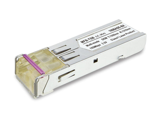 Planet MFB-TSB Multi-mode WDM Tx-1550,  2KM, 100Mbps SFP fiber transceiver (-40 to 85C) , DDM supported
