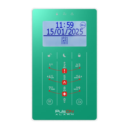 BCS PULSON FRONT LCD/S GED Dark green front for LCD/S keypad