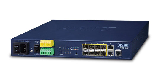 Planet MGSD-10080F 13" 6-Port 100/1G SFP + 2-Port 1G/2.5G SFP + 2-Port 10/100/1000T L2/L4 Managed Metro Ethernet Switch (AC+2 DC, DIDO, ERPS Ring, CloudViewer a