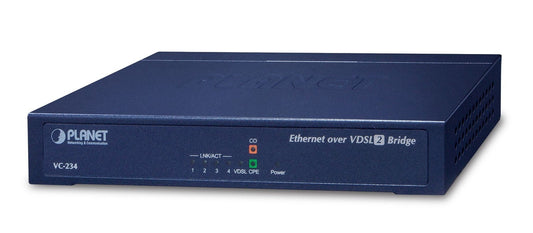 Planet VC-234 100/100 Mbps Ethernet (4-Port LAN) to VDSL2 Bridge - 30a profile