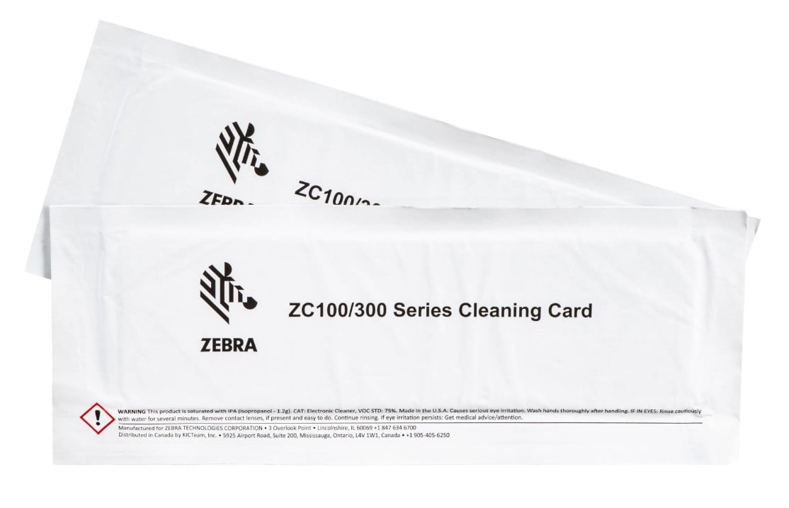 Zebra 105999-310-01 Cleaning Card Kit for ZC100/300 - 2 Cards