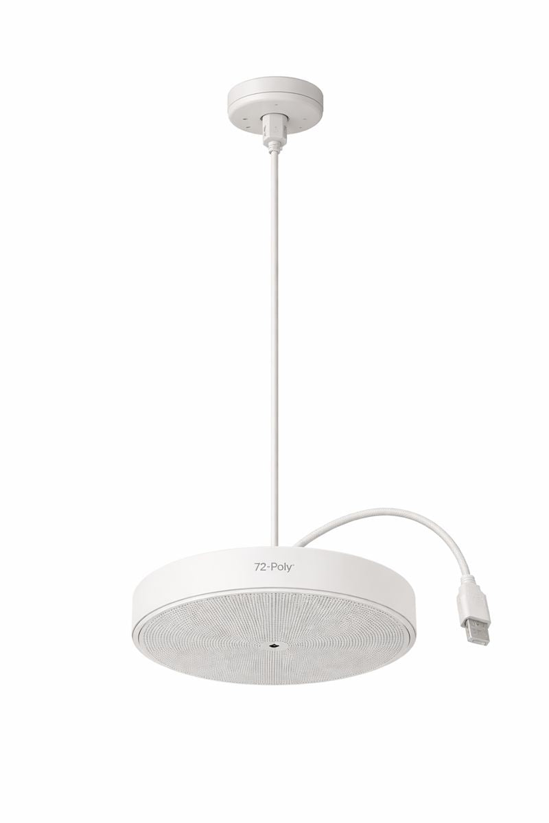 HP Poly IP Ceiling Microphone Array with White Drop Cable (72-inch) – 9Y040AA