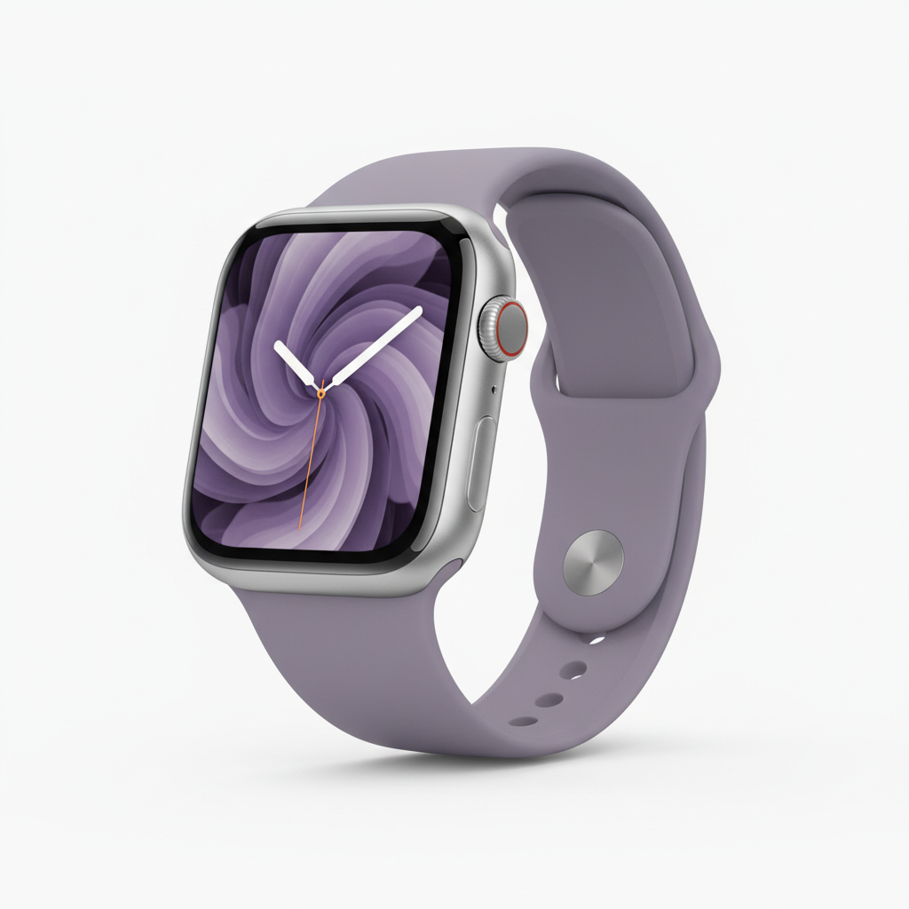 Apple Watch Series 11  GPS  42mm  Silver Aluminium Case with Purple Fog Sport Band - M/L