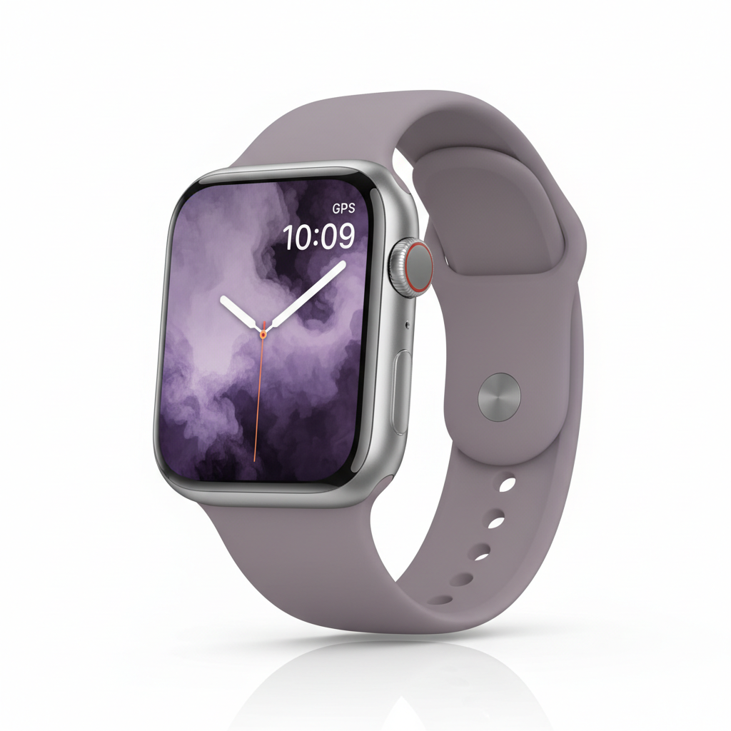 Apple Watch Series 11  GPS  42mm  Silver Aluminium Case with Purple Fog Sport Band - S/M