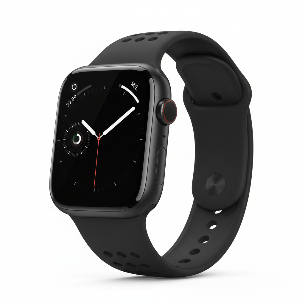 Apple Watch Series 11  GPS  46mm  Jet Black Aluminium Case with Black Sport Band - M/L