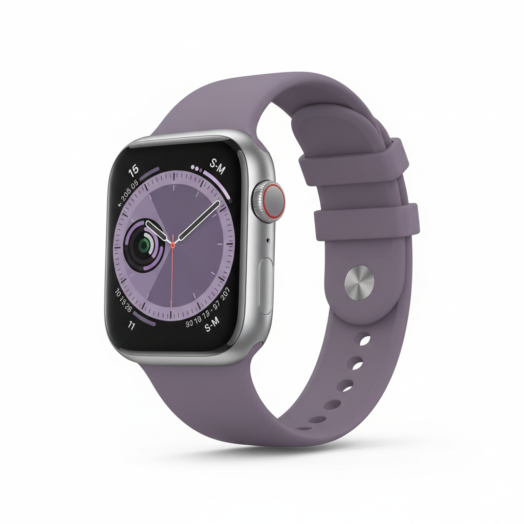 Apple Watch Series 11  GPS  46mm  Silver Aluminium Case with Purple Fog Sport Band - S/M