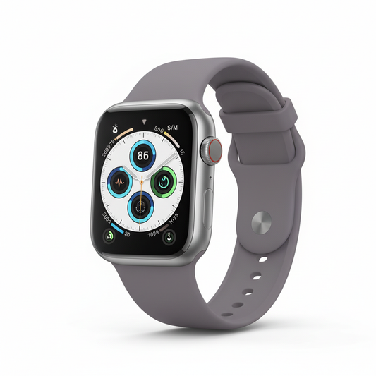 Apple Watch Series 11  GPS + Cellular 42mm Silver Aluminium Case with Purple Fog Sport Band - S/M