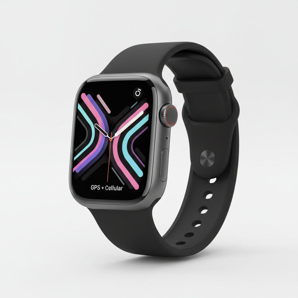 Apple Watch Series 11  GPS + Cellular 42mm  Slate Titanium Case with Black Sport Band - S/M