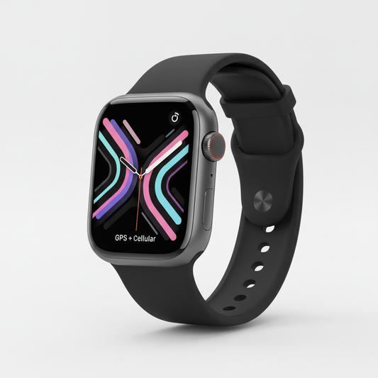 Apple Watch Series 11  GPS + Cellular 42mm  Slate Titanium Case with Black Sport Band - S/M