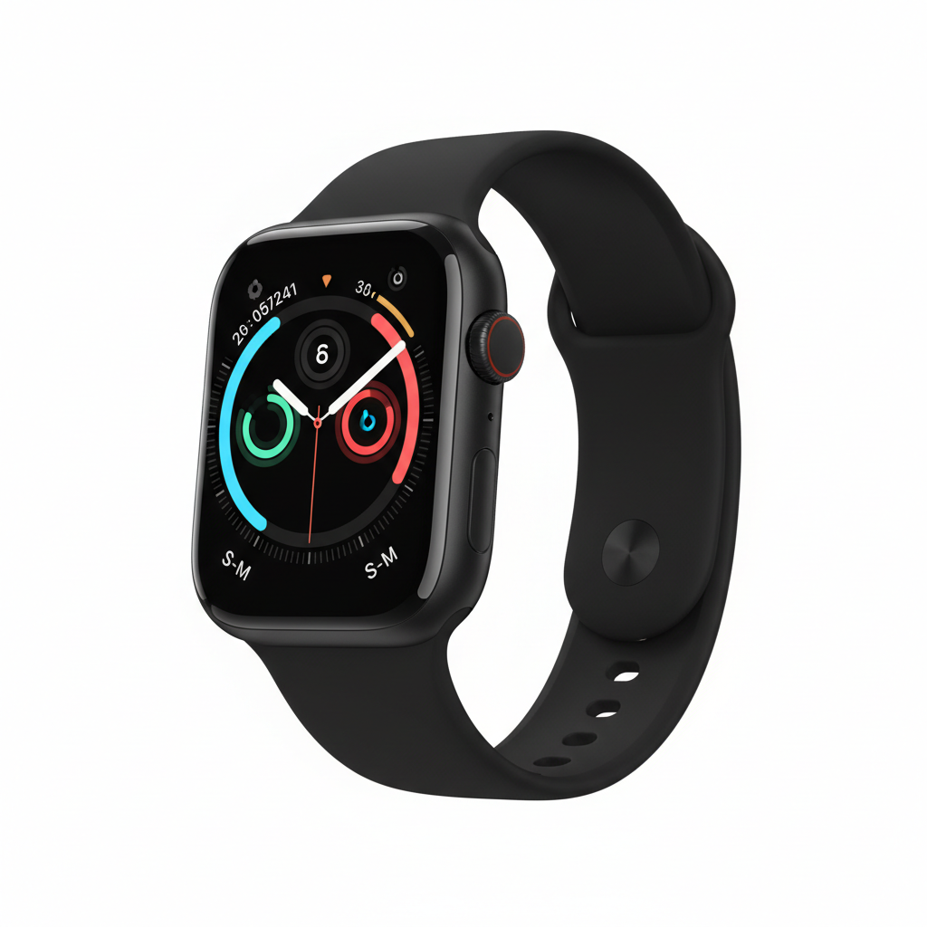 Apple Watch Series 11  GPS + Cellular 46mm  Jet Black Aluminium Case with Black Sport Band - S/M