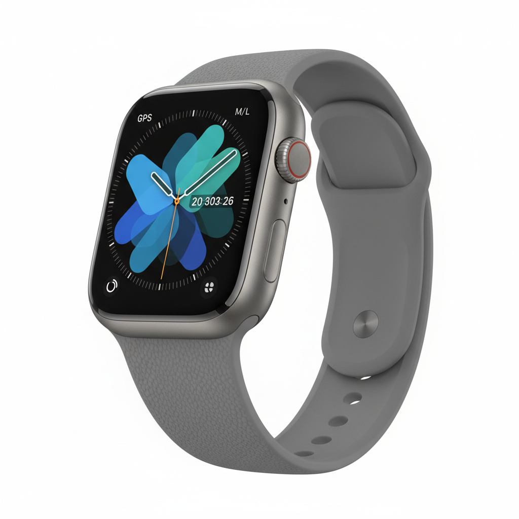 Apple Watch Series 11  GPS + Cellular 46mm  Natural Titanium Case with Stone Grey Sport Band - M/L