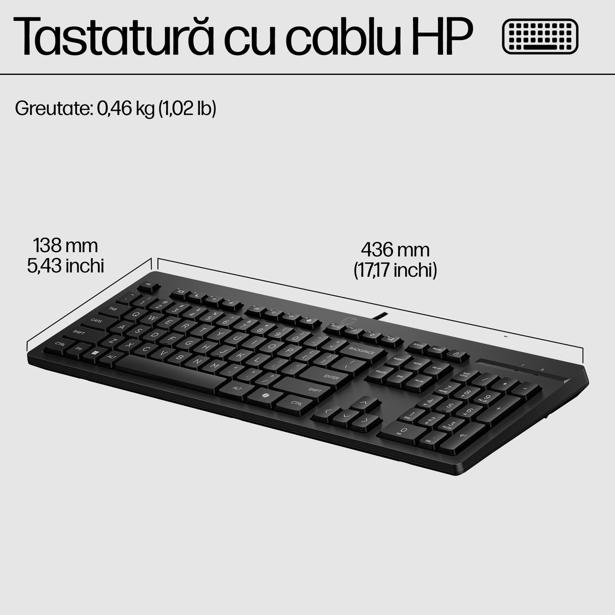 HP Inc. HP 125 G2 USB WD KEYBOARD/INTL ENGLISH