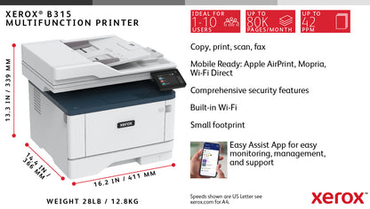 XEROX B315 MONO MULTIFUNCTION/PRINTER