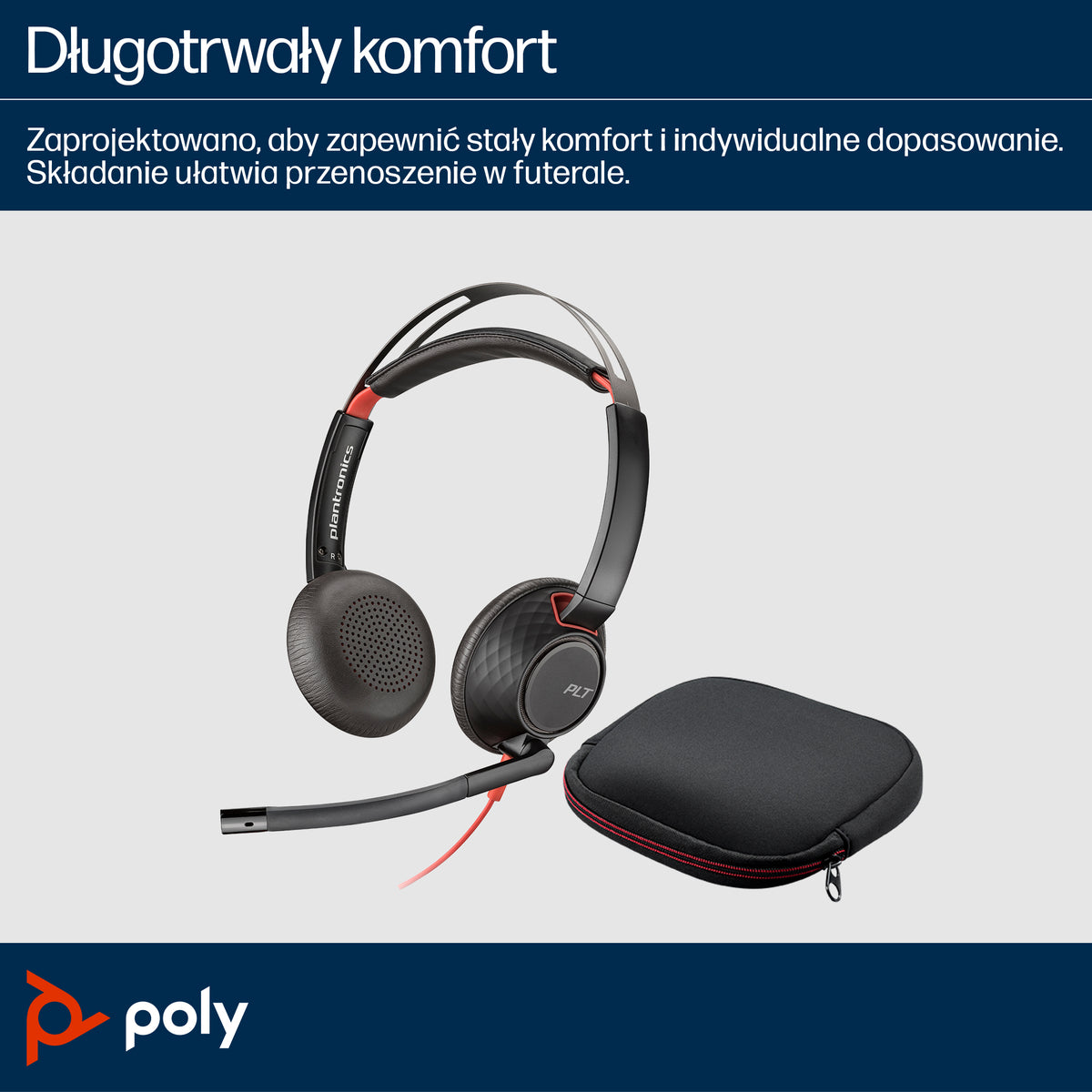 HP Inc. Poly Blackwire 5220 Stereo USB-C Headset +3.5mm Plug +USB-C/A Adapter