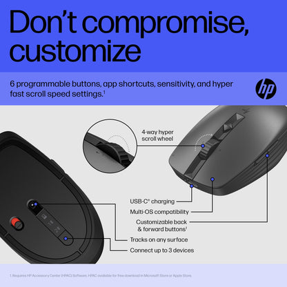 HP Inc. HP 715 RECHBL Mult-Dvc Bluetooth Mouse