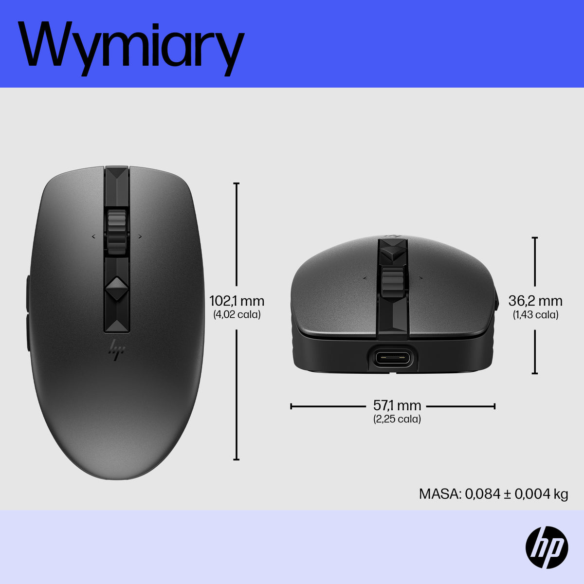 HP Inc. HP 715 RECHBL Mult-Dvc Bluetooth Mouse