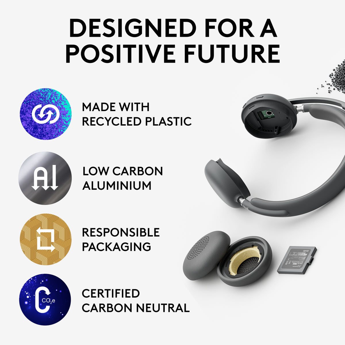 Logitech HEADSET ZONE WIRELESS 2 UC/GRAPHITE UC - 2.4GHZ/BT EMEA-914