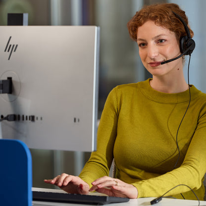 HP Inc. HP POLY MISSION 415 MONAURAL/USB WIRED HEADSET CLASSIC