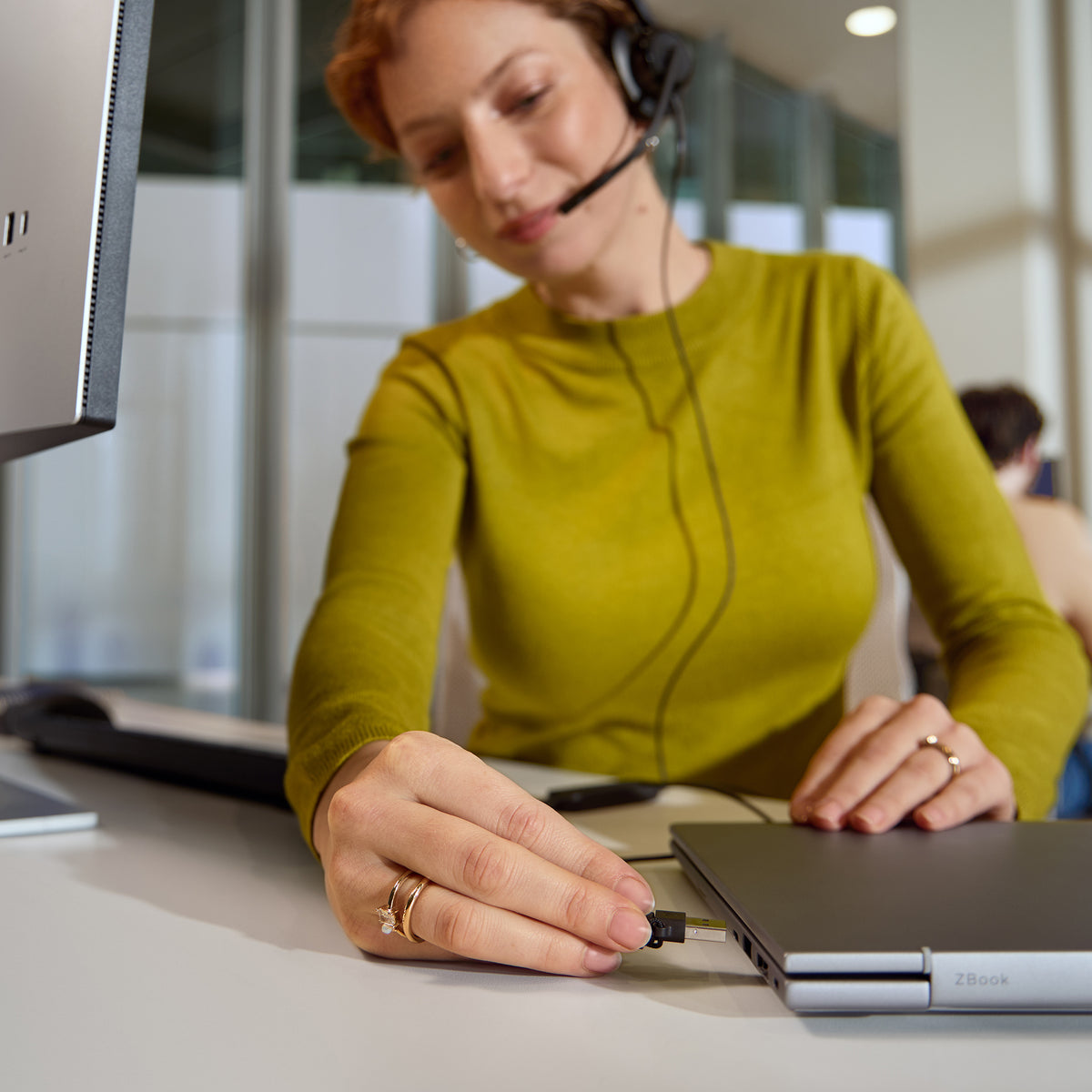 HP Inc. HP POLY MISSION 415 MONAURAL/USB WIRED HEADSET CLASSIC