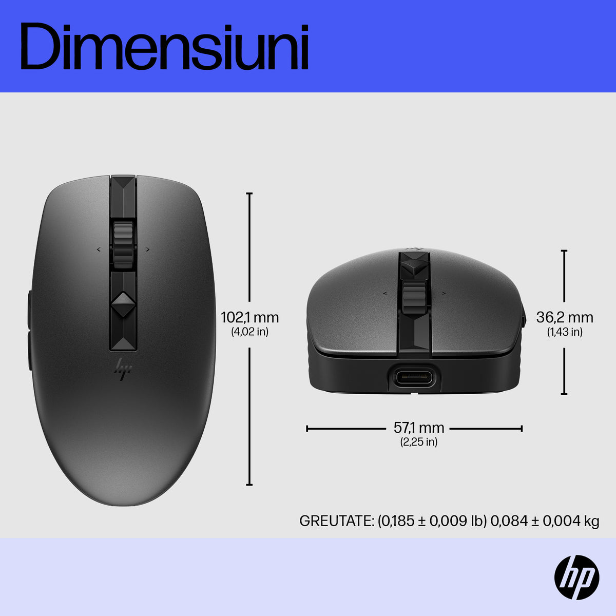 HP Inc. HP 715 RECHBL Mult-Dvc Bluetooth Mouse