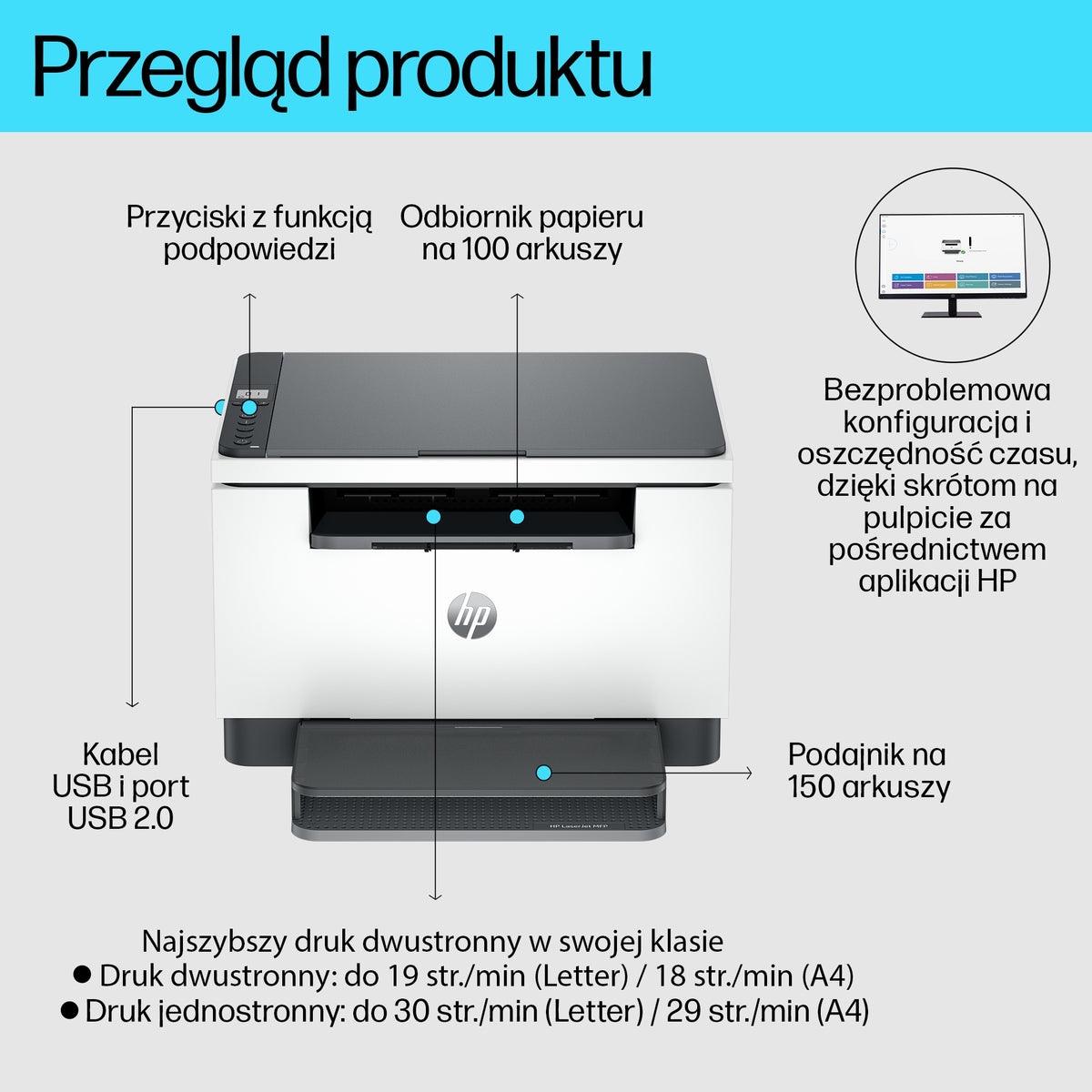 HP Inc. HP LaserJet MFP M234d Printer