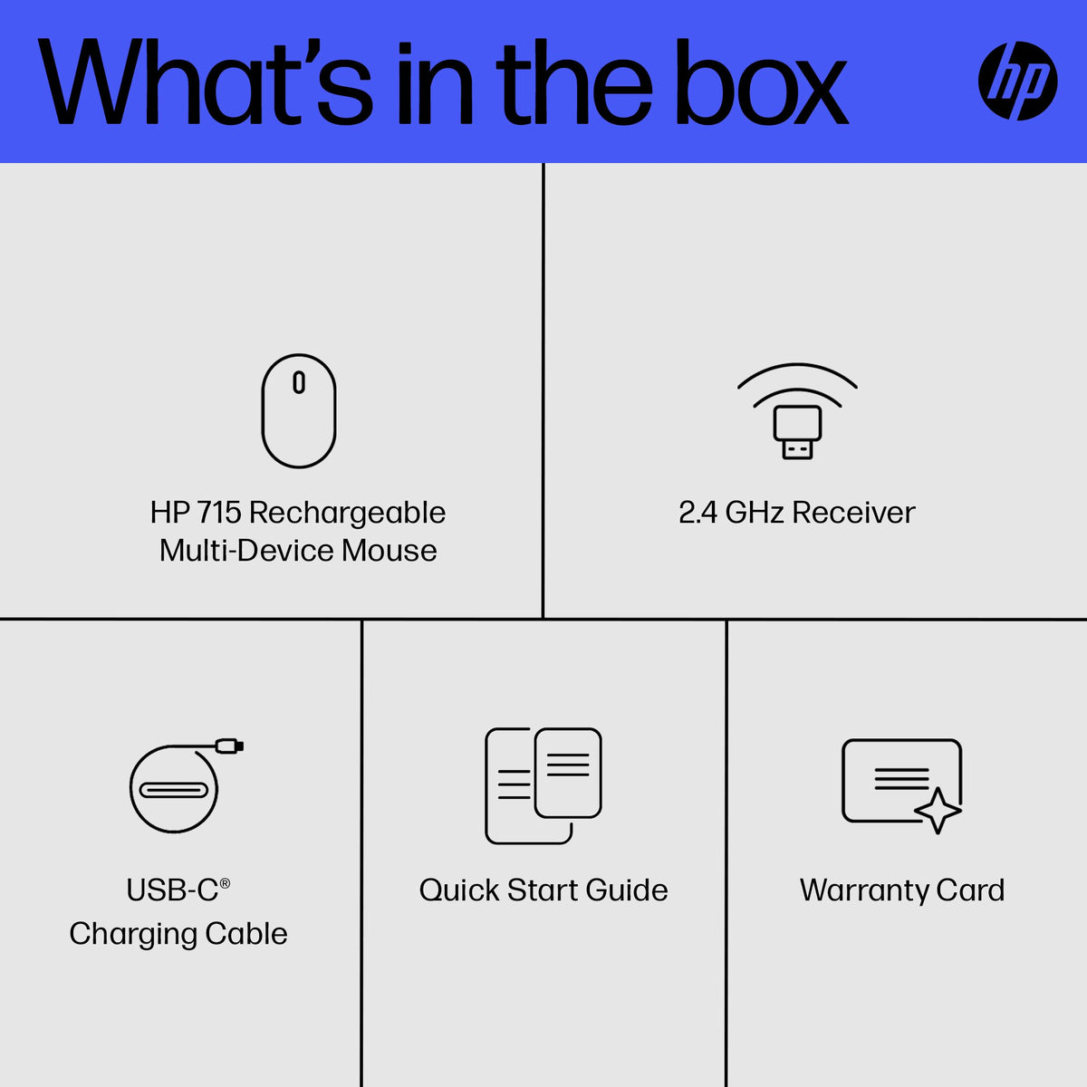 HP Inc. HP 715 RECHBL Mult-Dvc Bluetooth Mouse