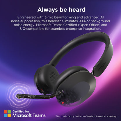 Lenovo ThinkPad Dual-Mode Wireless ANC Foldable Headset 8550 (Aura Edition, Teams, USB-C)