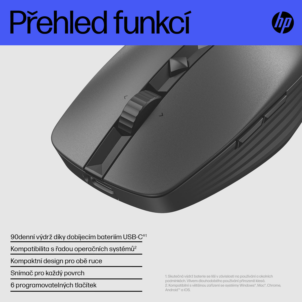HP Inc. HP 715 RECHBL Mult-Dvc Bluetooth Mouse