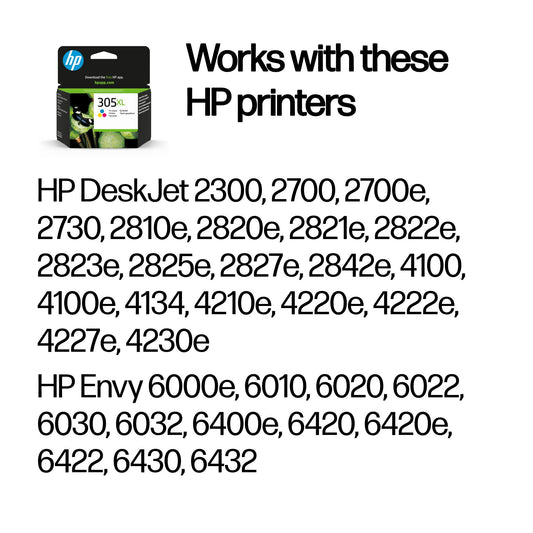 HP Inc. HP 305XL HIGH YIELD TRI-COLOR/EN/RU/FR/PL/CZ/HU INK CARTRIDGE
