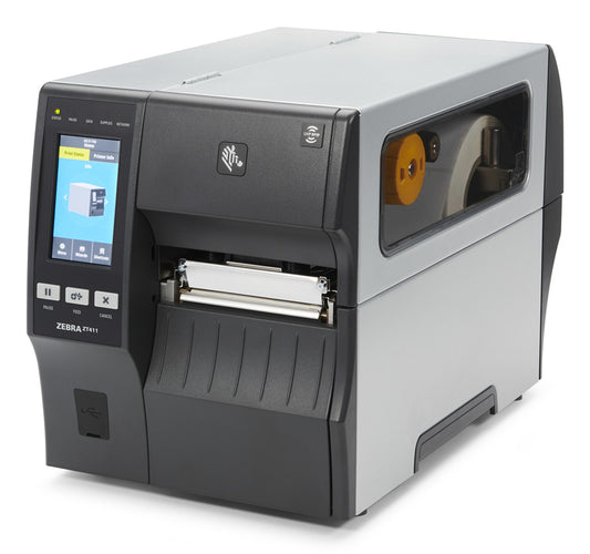 Zebra Drukarka ZT411; 4", 203 dpi, Serial, USB, 10/100 Ethernet, Bluetooth 4.1/MFi, USB Host, Peel w/ Full Rewind, EZPL