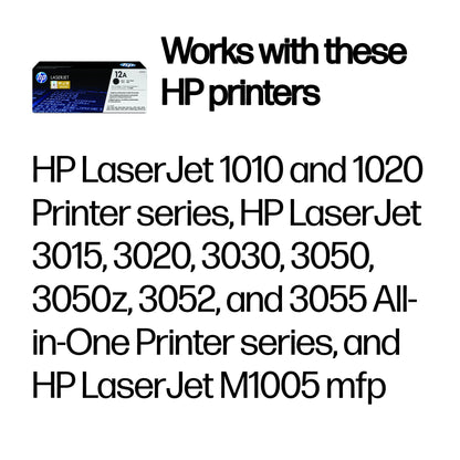 HP Inc. TONER CARTRIDGE 12A Black/.
