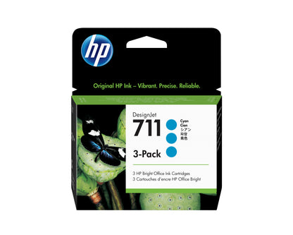 HP Inc. INK CARTRIDGE NO 711/CYAN 3 PACK 29 ML