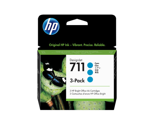 HP Inc. INK CARTRIDGE NO 711/CYAN 3 PACK 29 ML