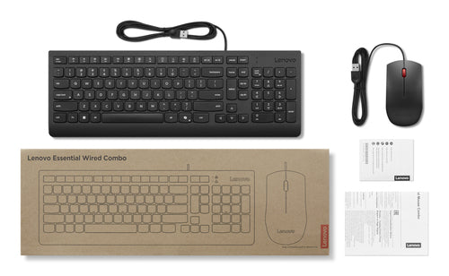 Lenovo Essential Wired Combo Keyboard and Mouse (US Euro 103P)
