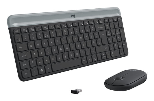 Logitech MK470 SLIM WRLS KEYB + MOUSE/COMBO GRAPHITE - US INTL