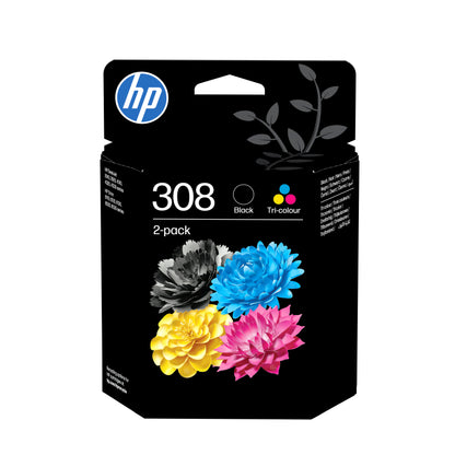 HP Inc. HP 308 Black/TRI-COLOR INK/CARTRIDGE COMBO 2-PACK