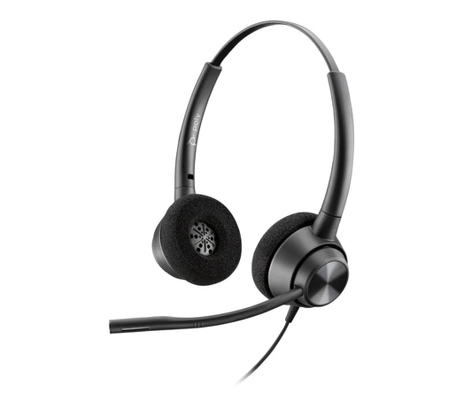 HP Inc. Poly EncorePro 320 with Quick Disconnect Binaural Headset TAA
