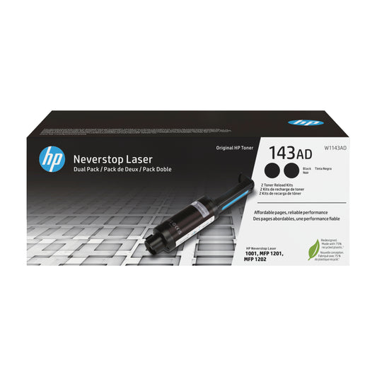 HP Inc. HP 143AD NEVERSTOP TONER/RELOAD KIT 2-PACK EEA + CH + UK