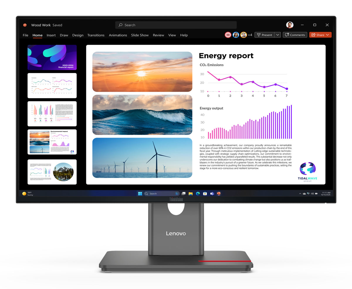 Lenovo Monitor ThinkVision P24Q-40 23,8" IPS QHD AG 4ms 300cd 1500:1 120Hz HUB Tilt Swivel Lift Pivot 3Y