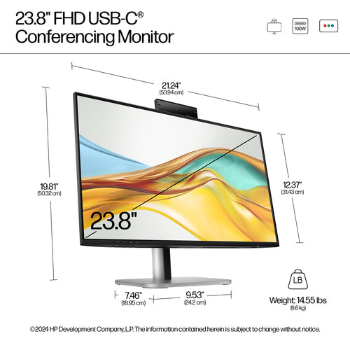 HP Inc. HP S5 Pro 524PM 23.8 FHD 16:9 1920X1080 IPS 350CD 1500:1 5MS DP HDMI USB-C 3/3/0