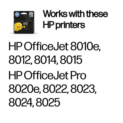 HP Inc. HP 912 YELLOW ORIGINAL INK/CARTRIDGE
