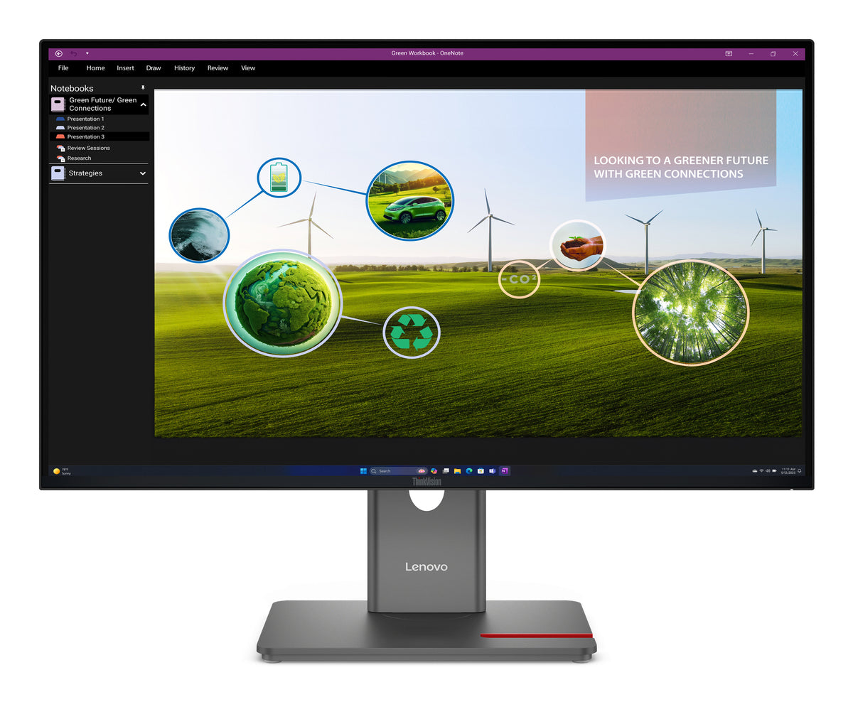 Lenovo Monitor ThinkVision P27q-40 27" IPS QHD AG 4ms 350cd 1500:1 120Hz Daisy HUB MC60 Camera Tilt Swivel Lift Pivot