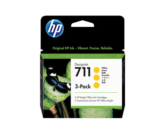 HP Inc. INK CARTRIDGE NO 711/YELLOW 3 PACK 29 ML